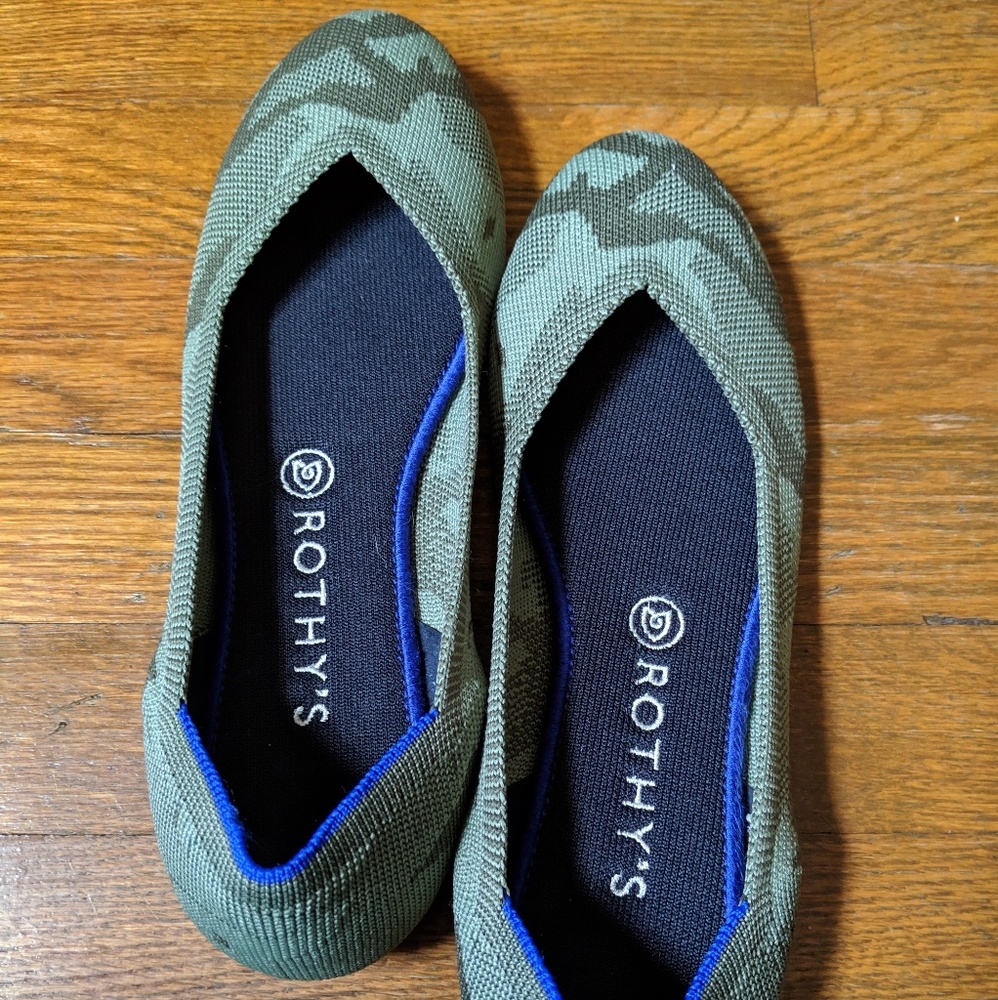 Rothy's 10 olive camo